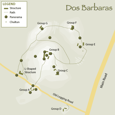 Map of Dos Barbaras site